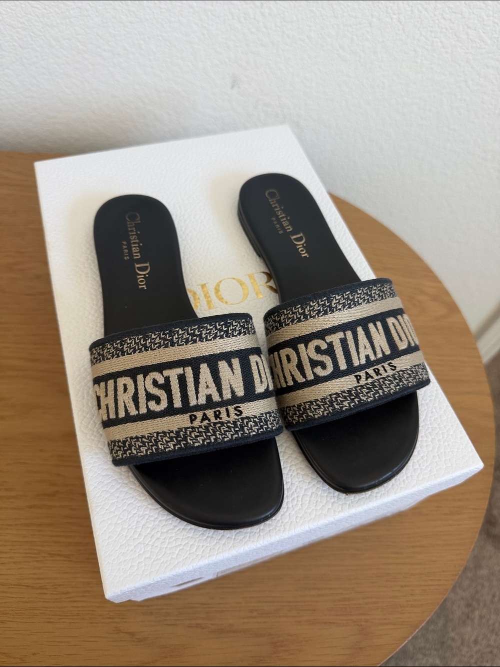 Dior Blue CHRISTIAN DIOR Dway Sandals Sz 35 / 5